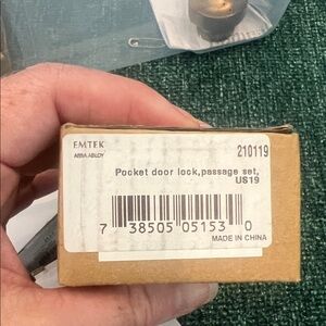 Emtek Pocket Door Lock Passage Set